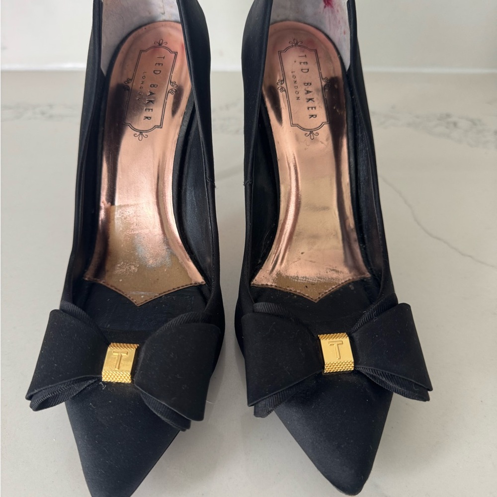 Ted Baker Satin Stilettos with Bow Detail